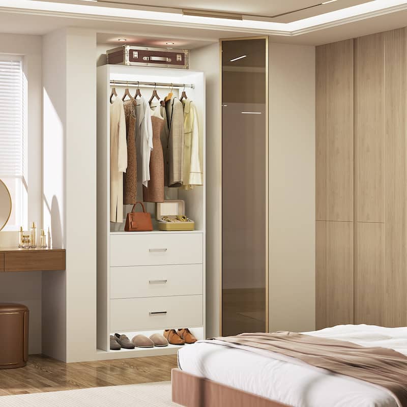 Cimly Freestanding Closet Sytem, Closet Organizer Wardrobe for Walk-in and Reach-in Closet