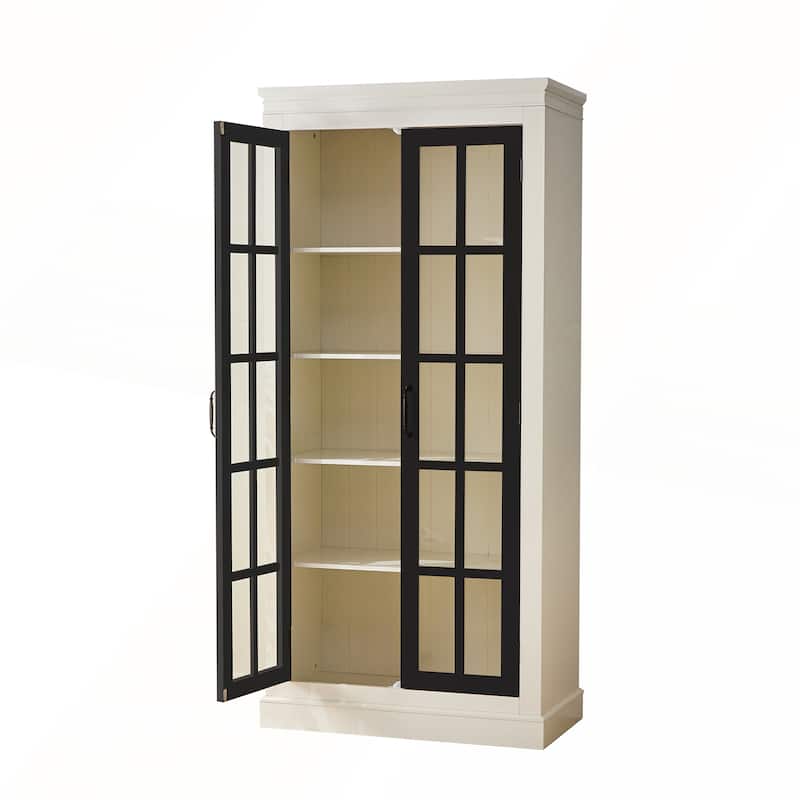 71.2IN Tall Display Cabinet with Glass Doors