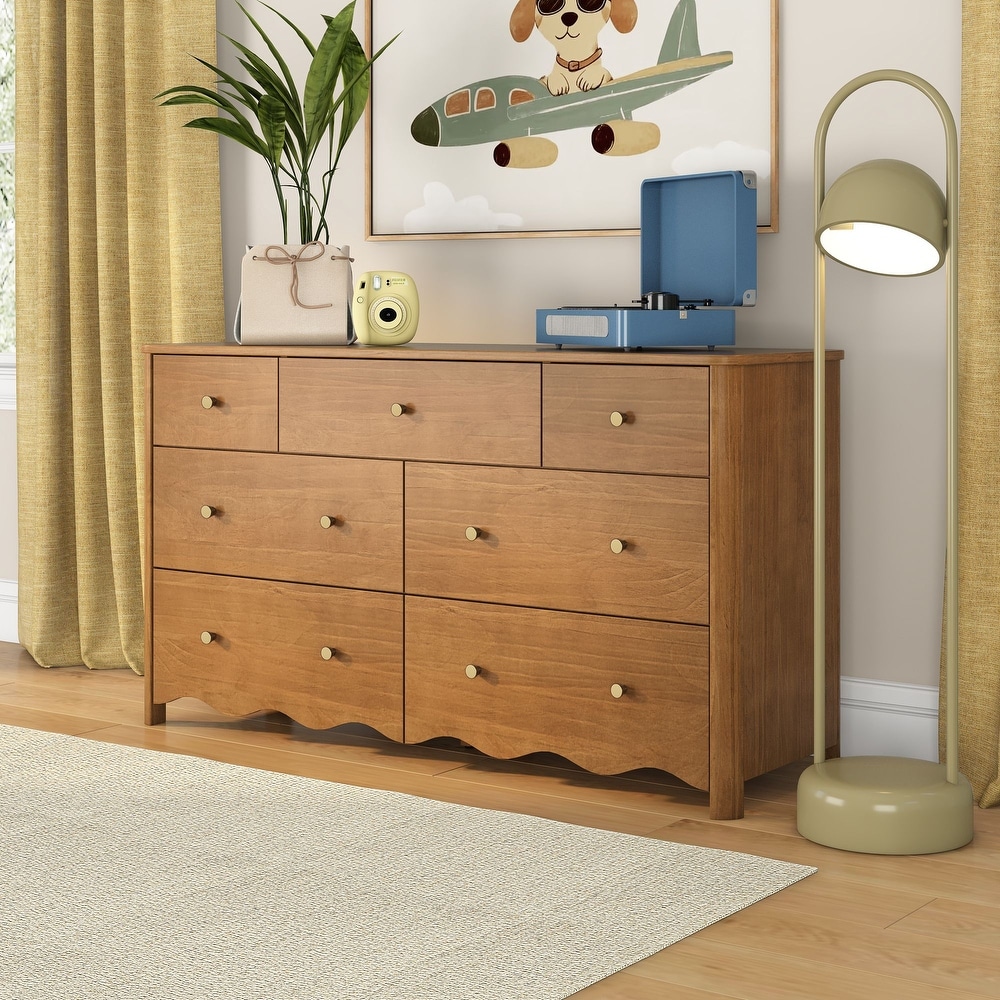beige wood dresser Cielden - Six Drawer Dresser main image 0