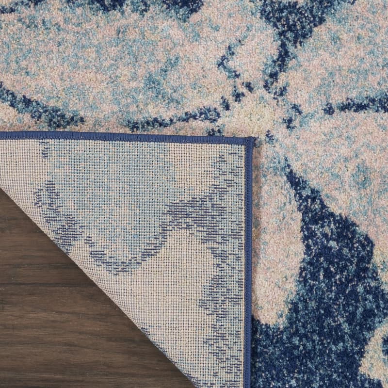 Jeya Power Loomed Floral Traditional Stain Resistant Area Rug By HomeRoots - 87' X '63' X '0.5