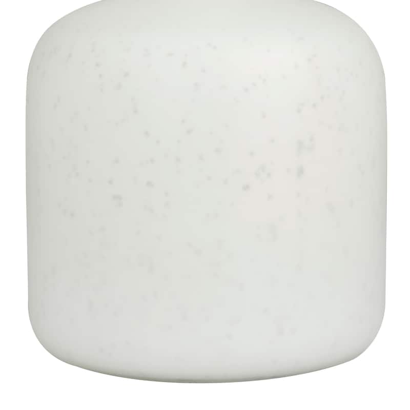White or Blue Glass Vase with Gold Rim