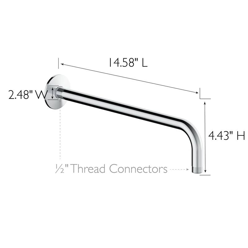Design House 841494-MB 90-Degree 14.5-inch Steel Shower Arm and Flange