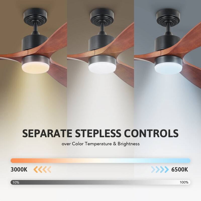 CO-Z 52" Farmhouse Ceiling Fan with Remote Control and Dimmable Light Kit