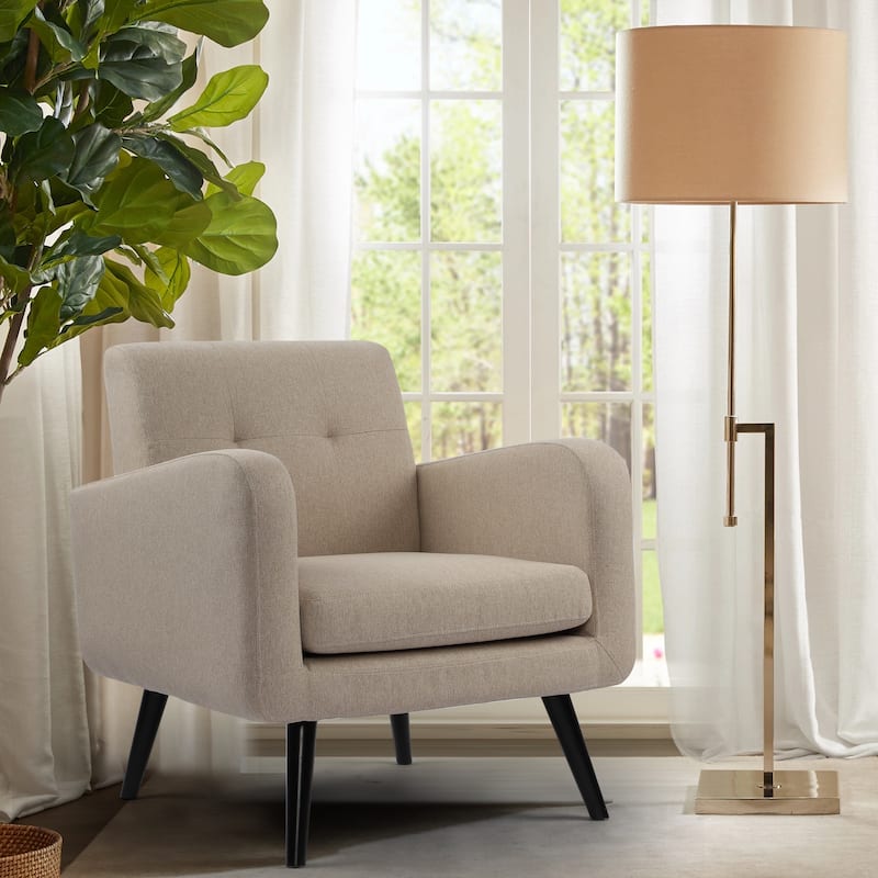 Mid Century Fabric Modern Accent Chair Armchair