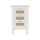 preview thumbnail 26 of 46, Queen Wooden Platform Bed Set with Rattan Headboard and Matching Nightstands