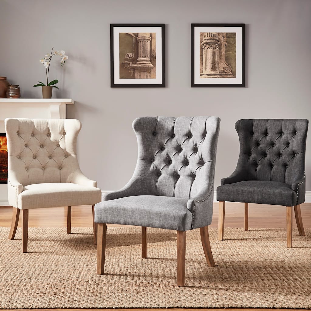 Kimpton Upholstered Button-tufted Wingback Chair by iNSPIRE Q Artisan