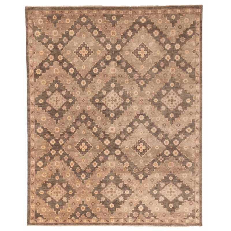 ECARPETGALLERY Hand-knotted Jules Serapi Brown, Taupe Wool Rug - 8'2 x 10'2
