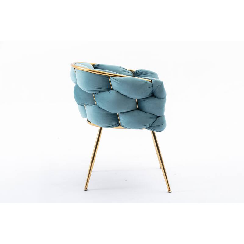 Shubert Glam Velvet Woven Accent Chair (Set of 2) by GDFStudio - 28.70"L x22.20"W x 29.50"H
