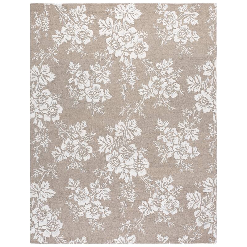 SAFAVIEH Handmade Glamour Riga Modern & Contemporary Viscose Rug - 8' x 10' - Taupe/Ivory