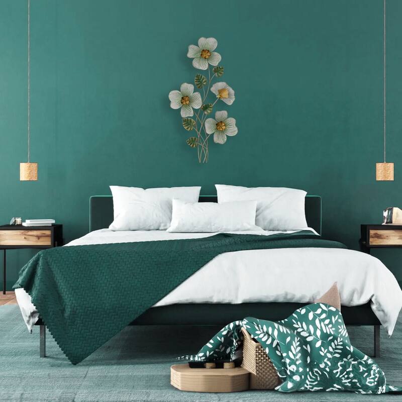 3D Daffodil Wall Art Vertical Floral Metal Sculpture Accent 36"x20"