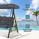 preview thumbnail 17 of 29, MCombo 3 Seat Patio Swings with Canopy, Adjustable Canopy Swing Sets for Backyard, Poolside, Balcony 4092
