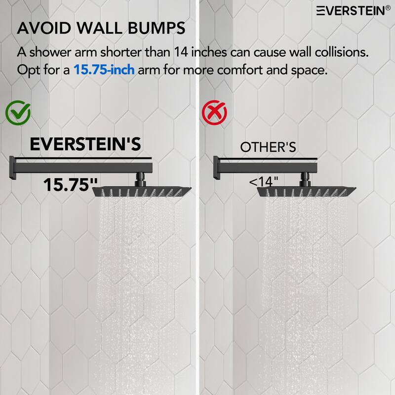 Slide Bar High-Pressure Balancing Shower System 10" Rainfall Shower Head with Handheld Shower