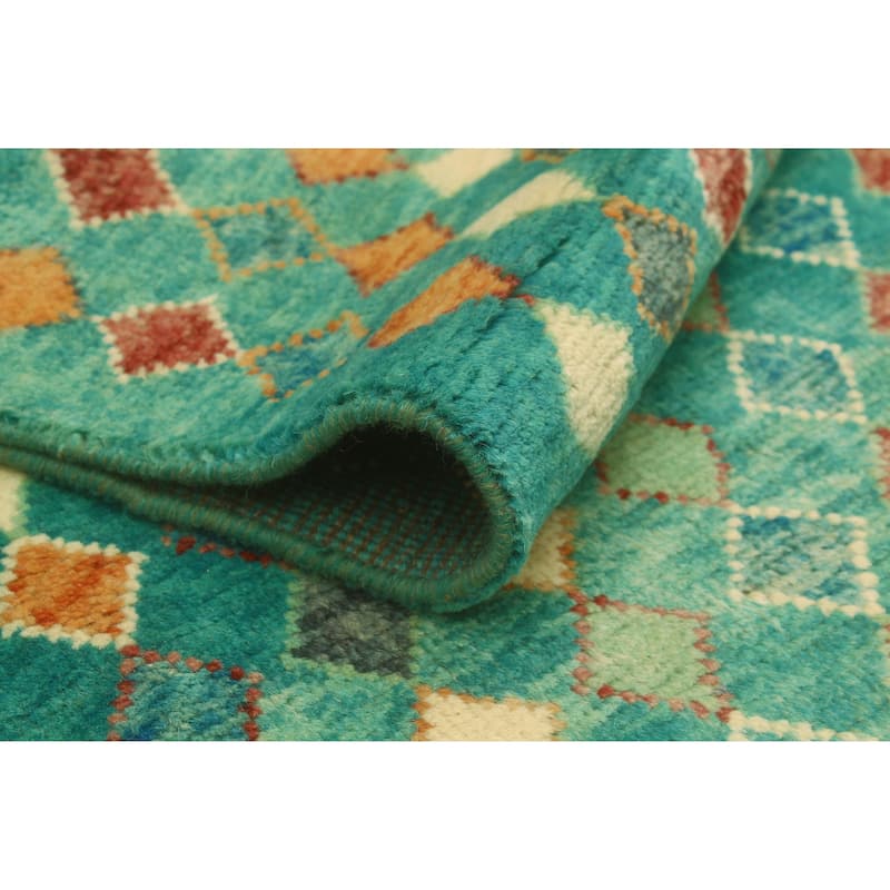 Balochi Adham Green/Ivory Rug - 3'3" x 4'10"
