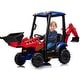 preview thumbnail 15 of 20, 4-in-1 12V Kids Ride on Tractor Excavator Bulldozer with Remote Control