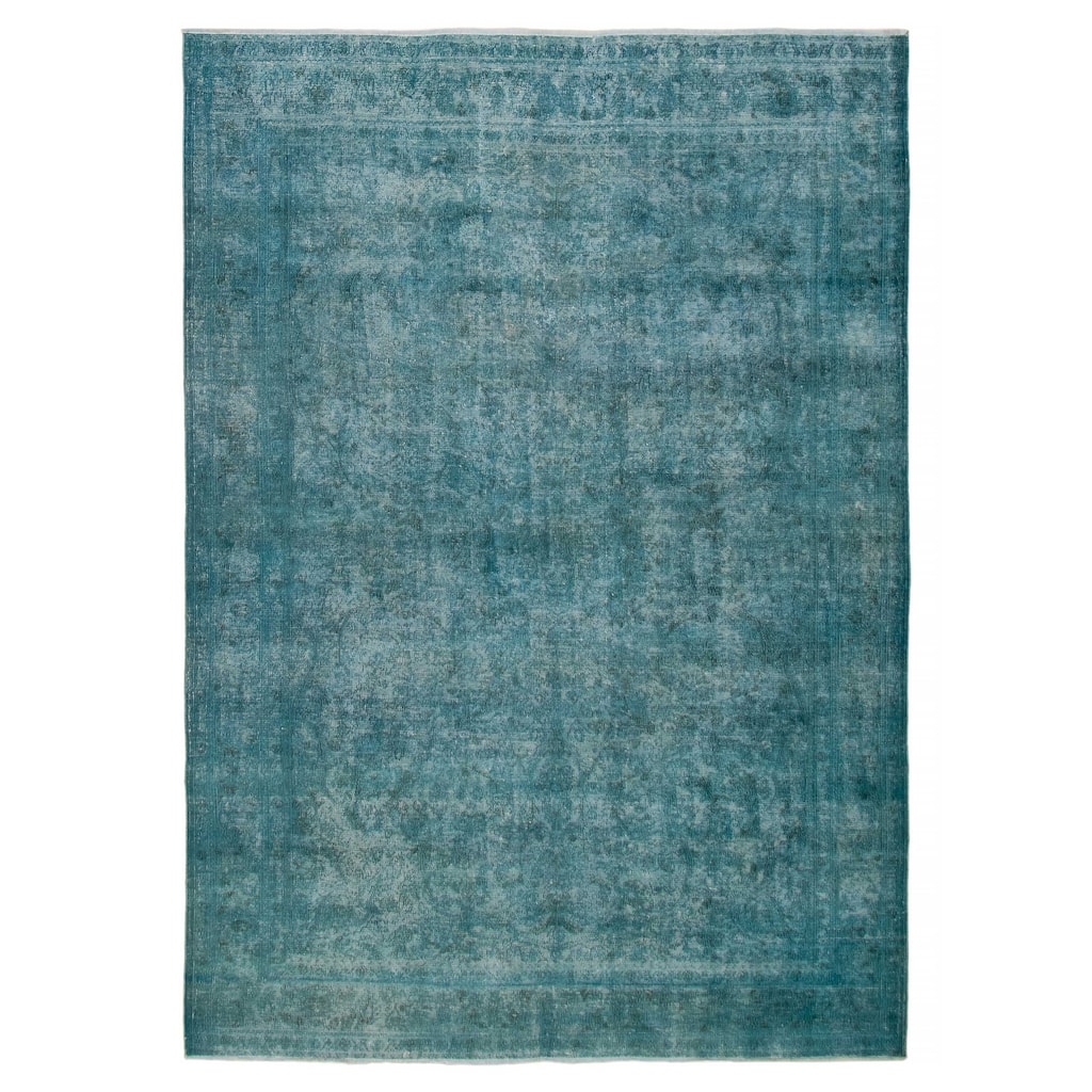 ECARPETGALLERY Hand-knotted Color Transition Turquoise Wool Rug - 6'6 x 9'1