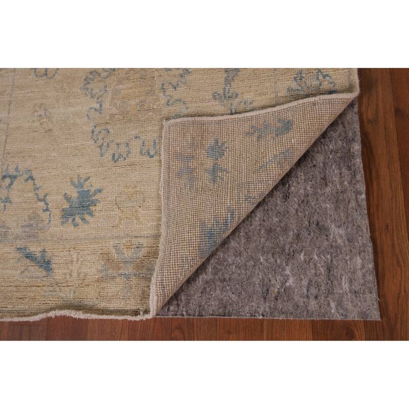 Earth Tone Oushak Vegetable Dye Runner Rug Hand-Knotted Wool Carpet - 2'11" x 9'8"