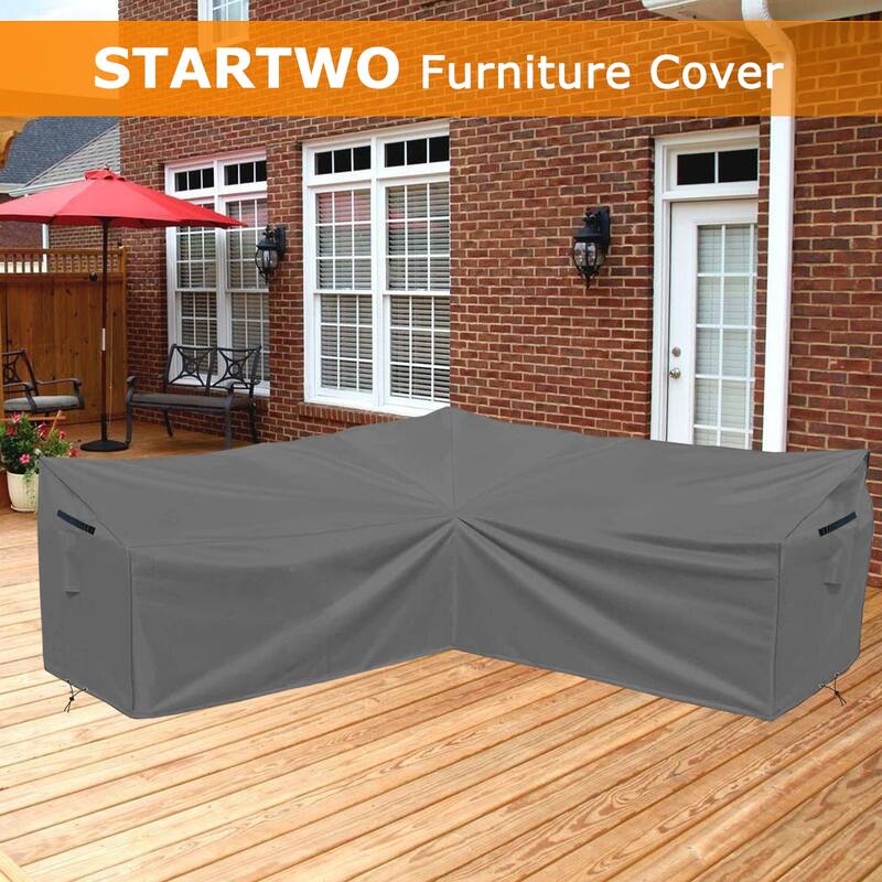 Heavy Duty Patio Sectional Sofa Cover Outdoor Furniture Cover Waterproof