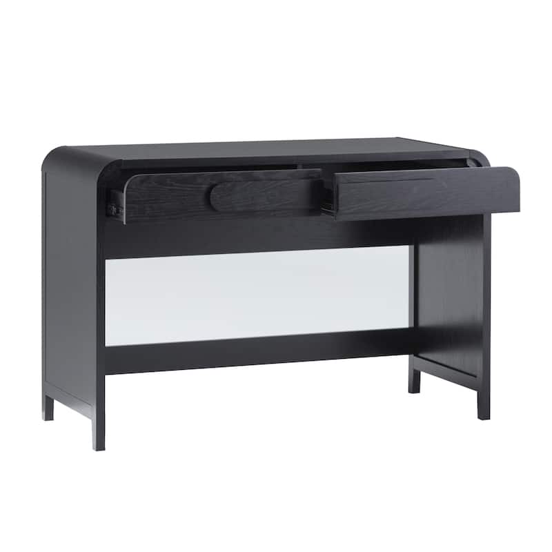 Middlebrook Designs Waterfall Desk with Center Drawers