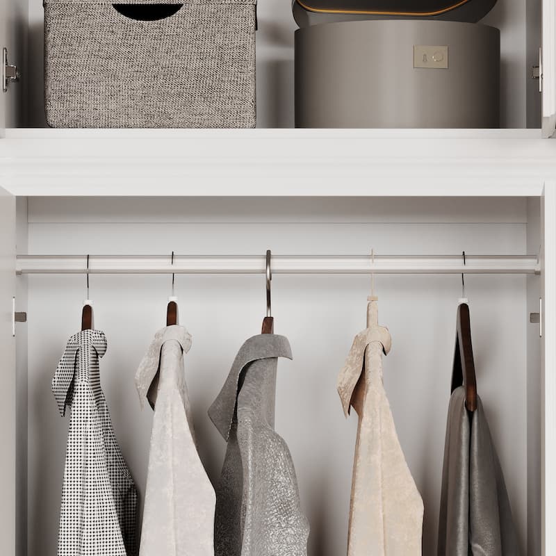 93.9"H/74.2"H Armoires Wardrobe Closet Cabinet Hanging Drawers Storage