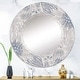 preview thumbnail 9 of 9, Designart 'Vintage Blue Farmhouse Flower V' Printed Patterned Wall Mirror