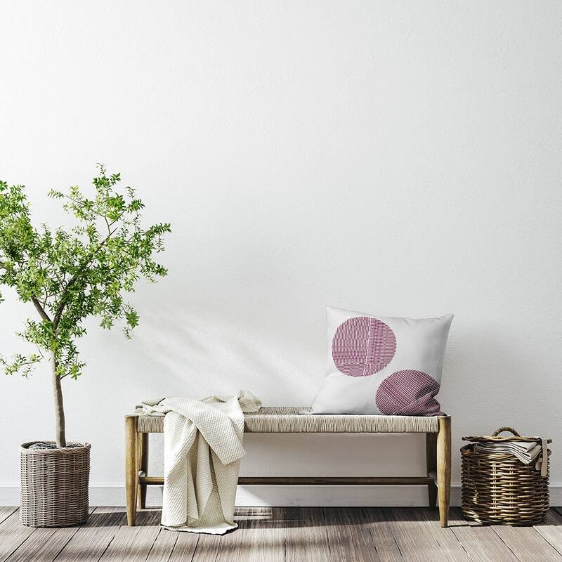 Circles Polyester Indoor Pillow