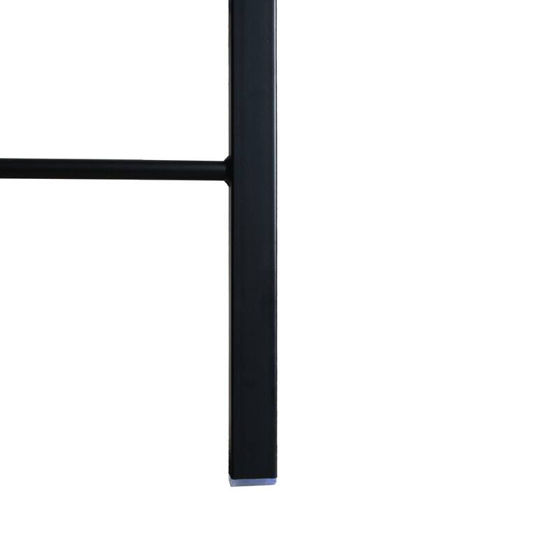 Menno Modern Folding Acrylic Dining Chair in Black Frame Stainless Steel with Rubber Pads, Fade Resistant, Assembled (Set of 2)