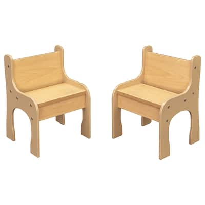 Tot Mate 10" Laminate Activity Chair Pack of 2, Ready-To-Assemble