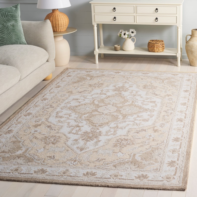 SAFAVIEH Handmade Metro Gerharde Wool Rug - Beige/Ivory - 4' x 6'