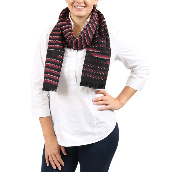 Missoni Red/Purple Basketweave Scarf - 16-72. Opens flyout.