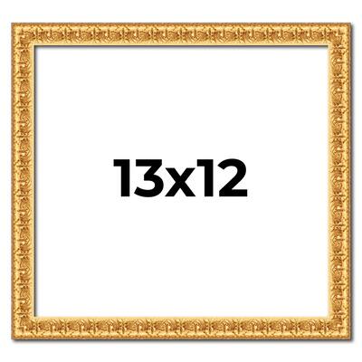 13x12 Frame Gold Real Wood Picture Frame Width 1 inches | Interior