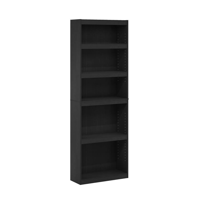 71.1 in. Tall Blackwood Wood 5-Shelf Bookcase