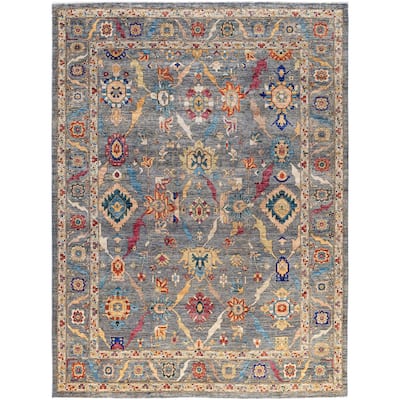 Serapi One-of-a-Kind Hand-Knotted Area Rug - Gray - 9' 1" x 12' 2"