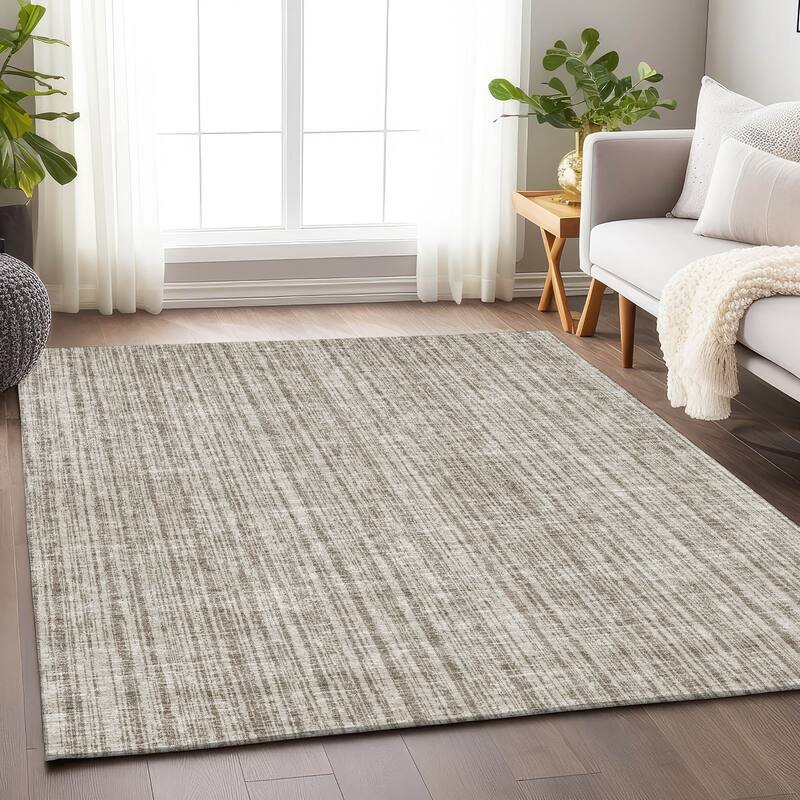 Premium Washable Super Soft Striped Mayfield Rug - Taupe - 9' x 12'