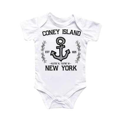 Coney Island New York - Baby Boy Girl Clothes Infant Bodysuit Funny Cute Newborn
