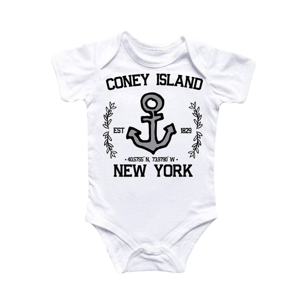 Coney Island New York - Baby Boy Girl Clothes Infant Bodysuit Funny Cute Newborn