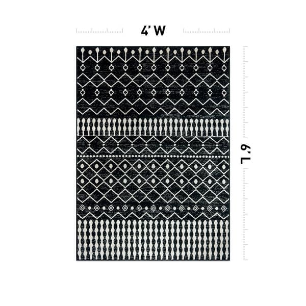 dimension image slide 1 of 7, Bohemian Trellis Area Rug