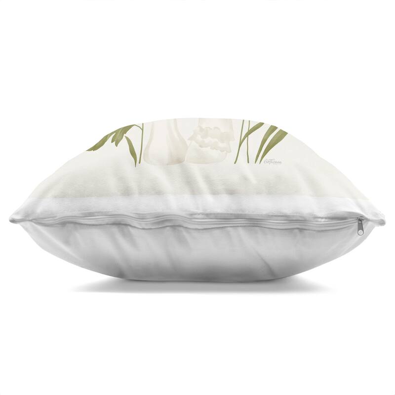 Stupell Blue Mushrooms & Wildflowers Decorative Printed Throw Pillow Design by Cat Thurman Designs
