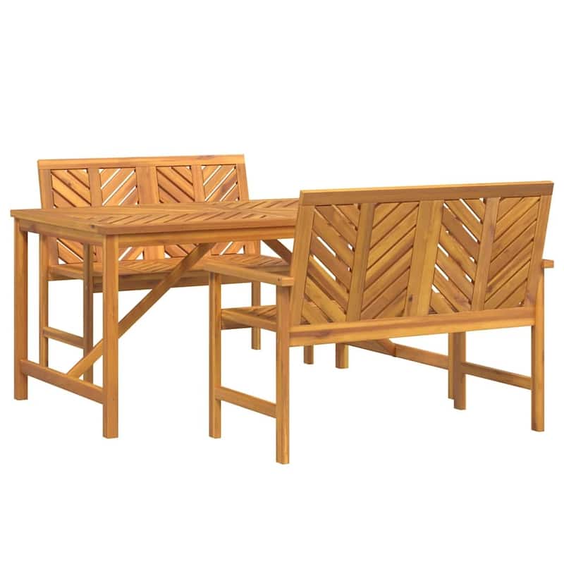 vidaXL Garden Dining Set 3/7 pcs Brown 59.1" x 35.4" x 29.1 - 59.1" x 35.4" x 29.1