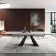 preview thumbnail 3 of 26, 110.23'' Extendable Rectangular Sintered Stone Dining Table For 8 -10 People