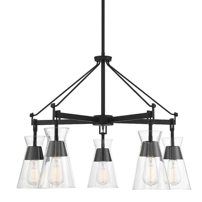Savoy House 1-1832-5 Lakewood 5 Light 28" Wide Chandelier - Matte Black