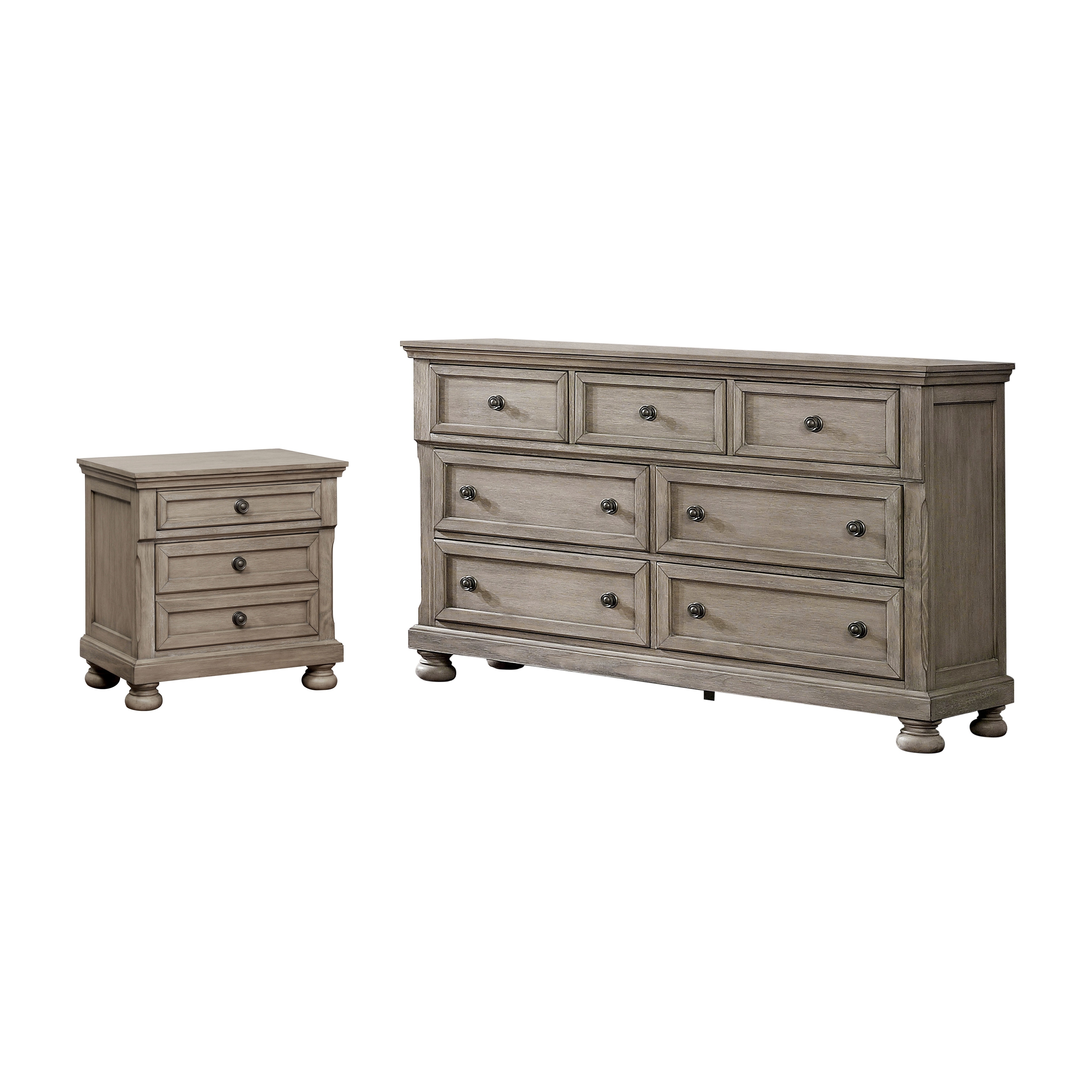 Nahkohe Transitional Grey Wood 2-piece Nightstand and Dresser Set by Carbon Loft - Bed Bath & Beyond - 30374785 Nahkohe Transitional Grey Wood 2-piece Nightstand and Dresser Set by Carbon Loft - Bed Bath & Beyond - 30374785