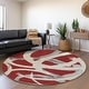 preview thumbnail 107 of 132, Premium Washable Super Soft Modern Zeus Mayfield Rug Red - 8' x 8'