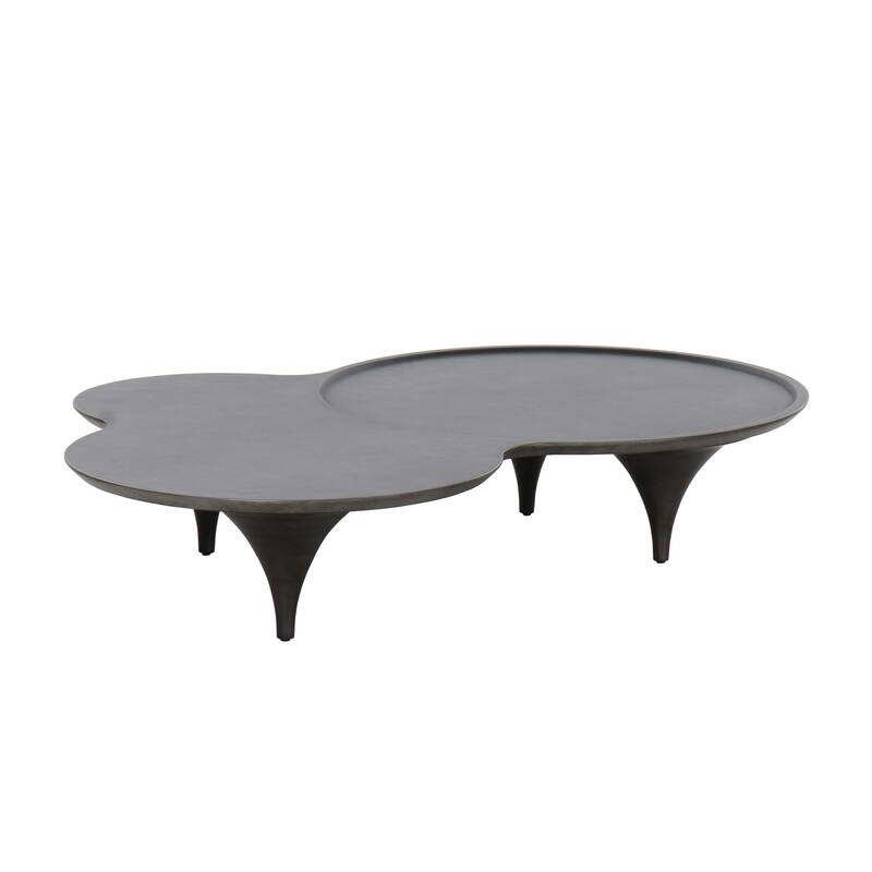 Modrest Beulah Modern Free Form Dark Ash Coffee Table
