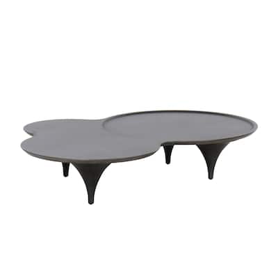 Modrest Beulah Modern Free Form Dark Ash Coffee Table