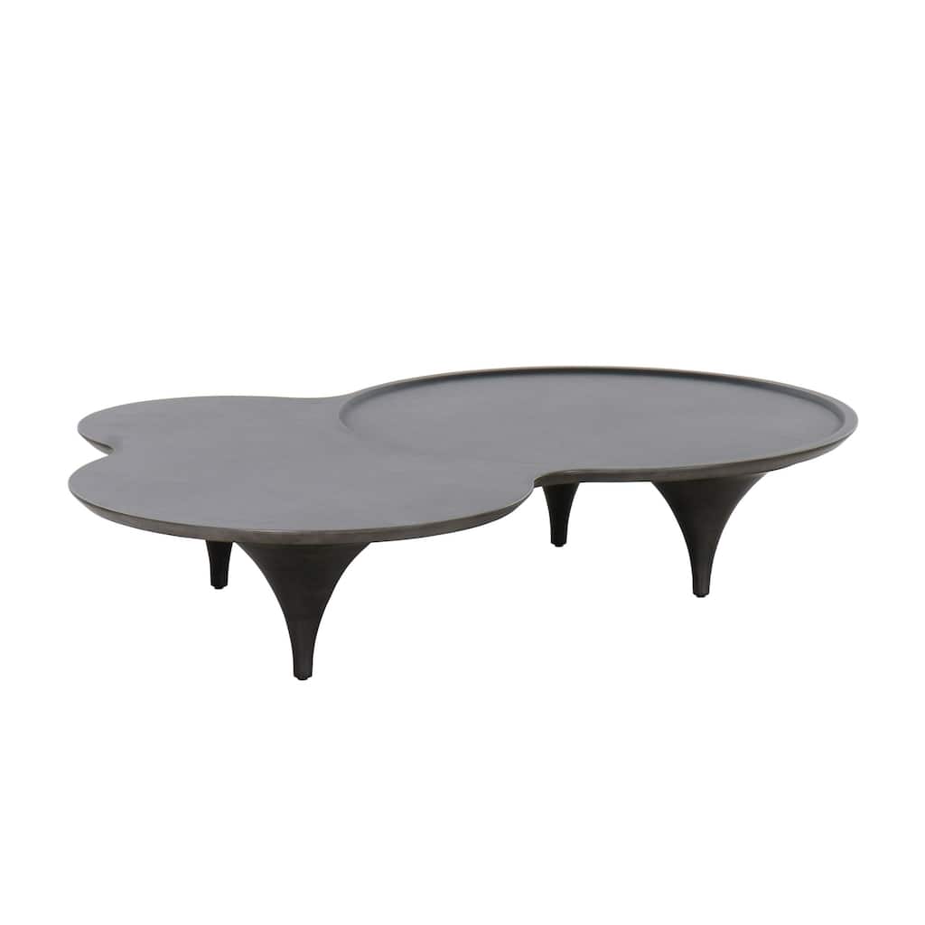 Modrest Beulah Modern Free Form Dark Ash Coffee Table