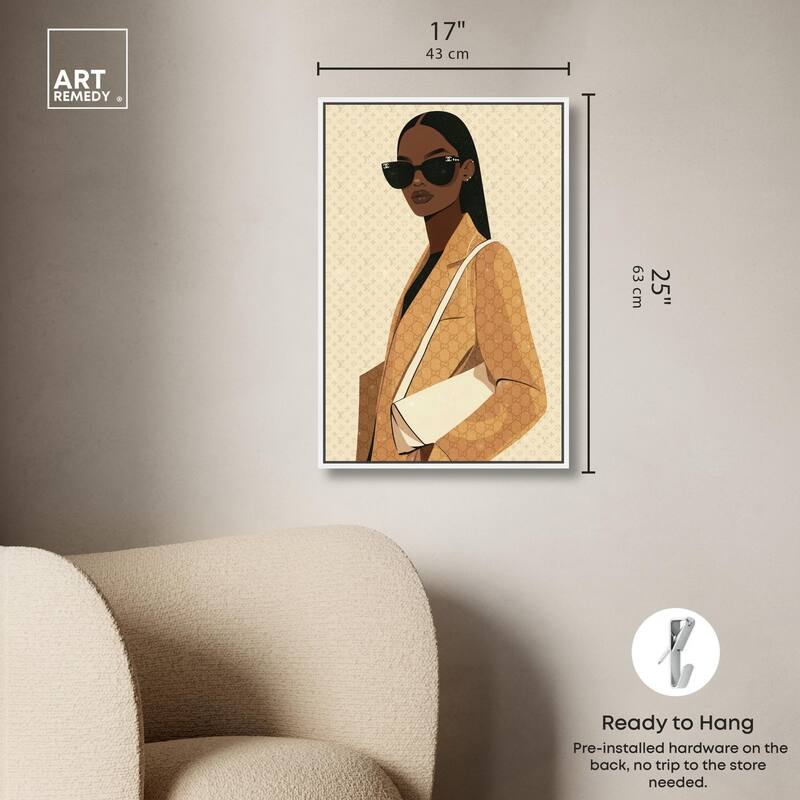 Elegant Coat Gal Canvas by Art Remedy