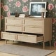 preview thumbnail 2 of 4, 6 Drawer Rattan Dresser, with Handles