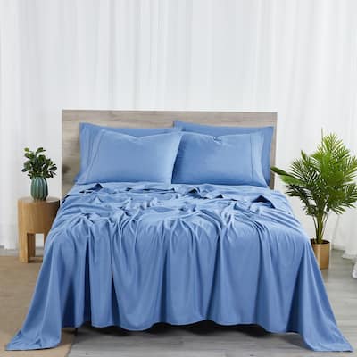 Bibb Home 2000 Count 6-Piece Rayon from Bamboo Sheet Set