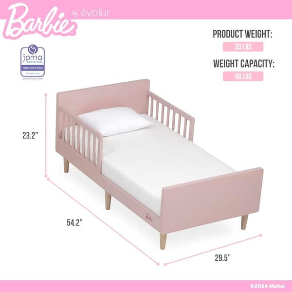 Barbie Los Altos Toddler Bed by Evolur
