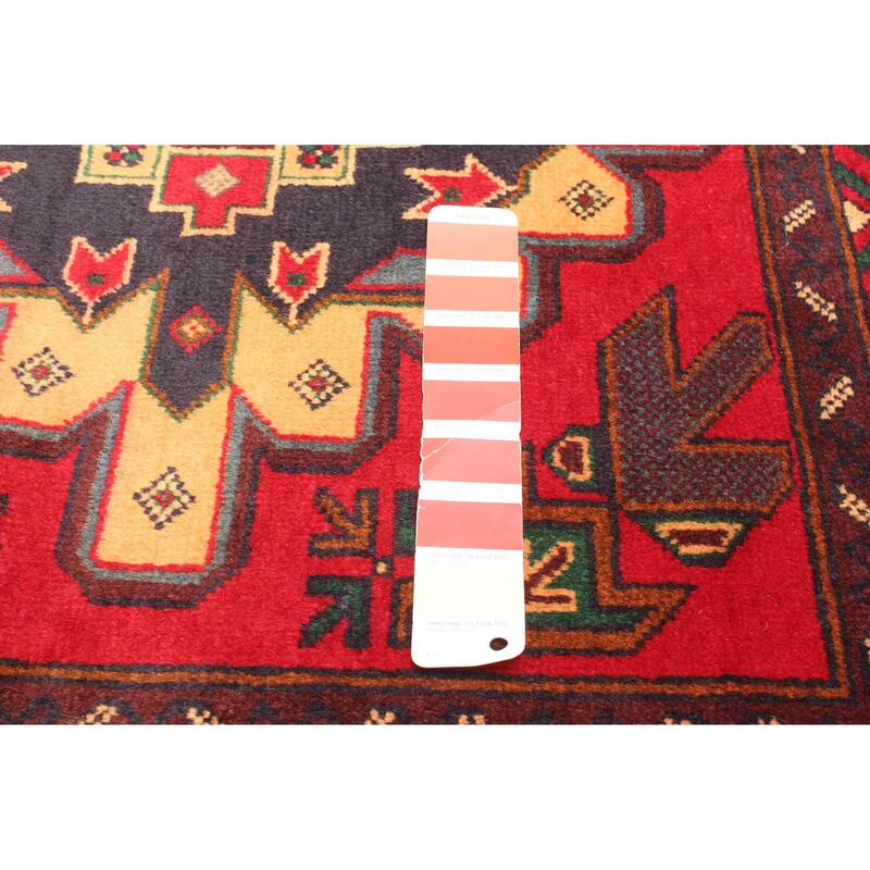 ECARPETGALLERY Hand-knotted Teimani Red Wool Rug - 3'10 x 6'8